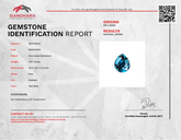 3.67 carats Blue Spinel Stone Pear Cut